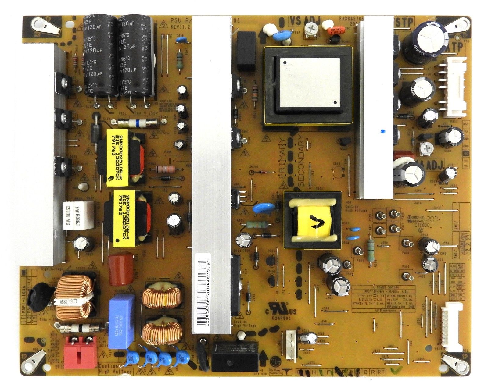 LG 50PA4500-UF Power Supply Board EAY62609701 EAX64276501 NEW